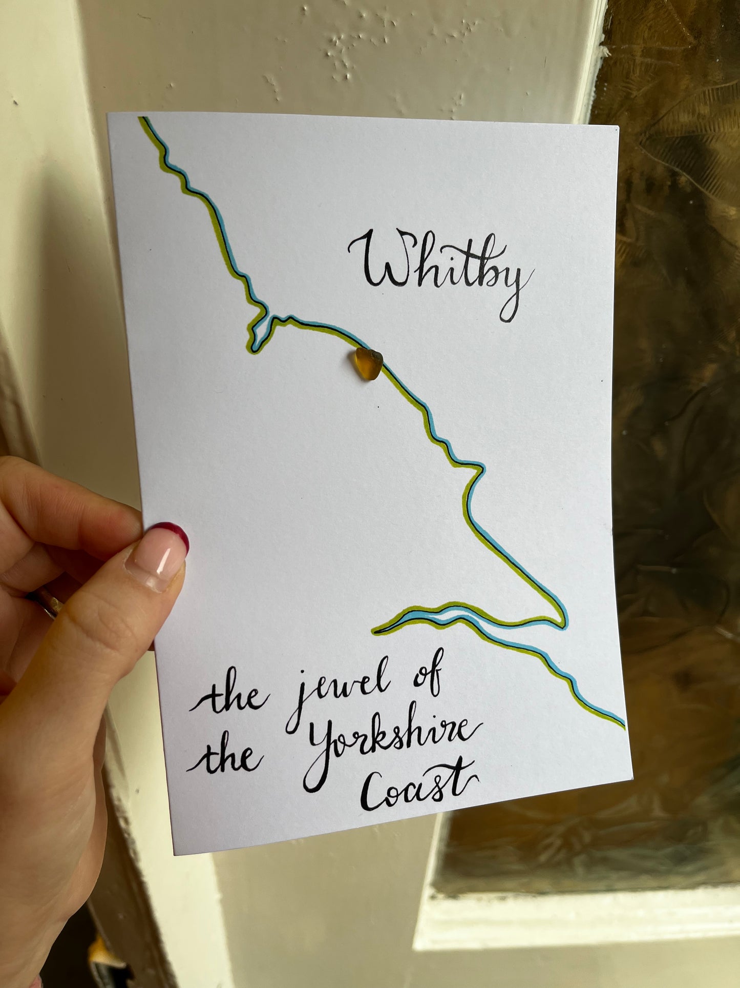 Whitby Sea Glass Jewel Card