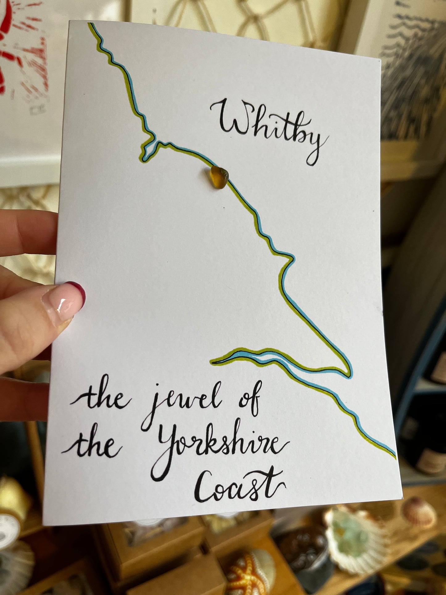 Whitby Sea Glass Jewel Card